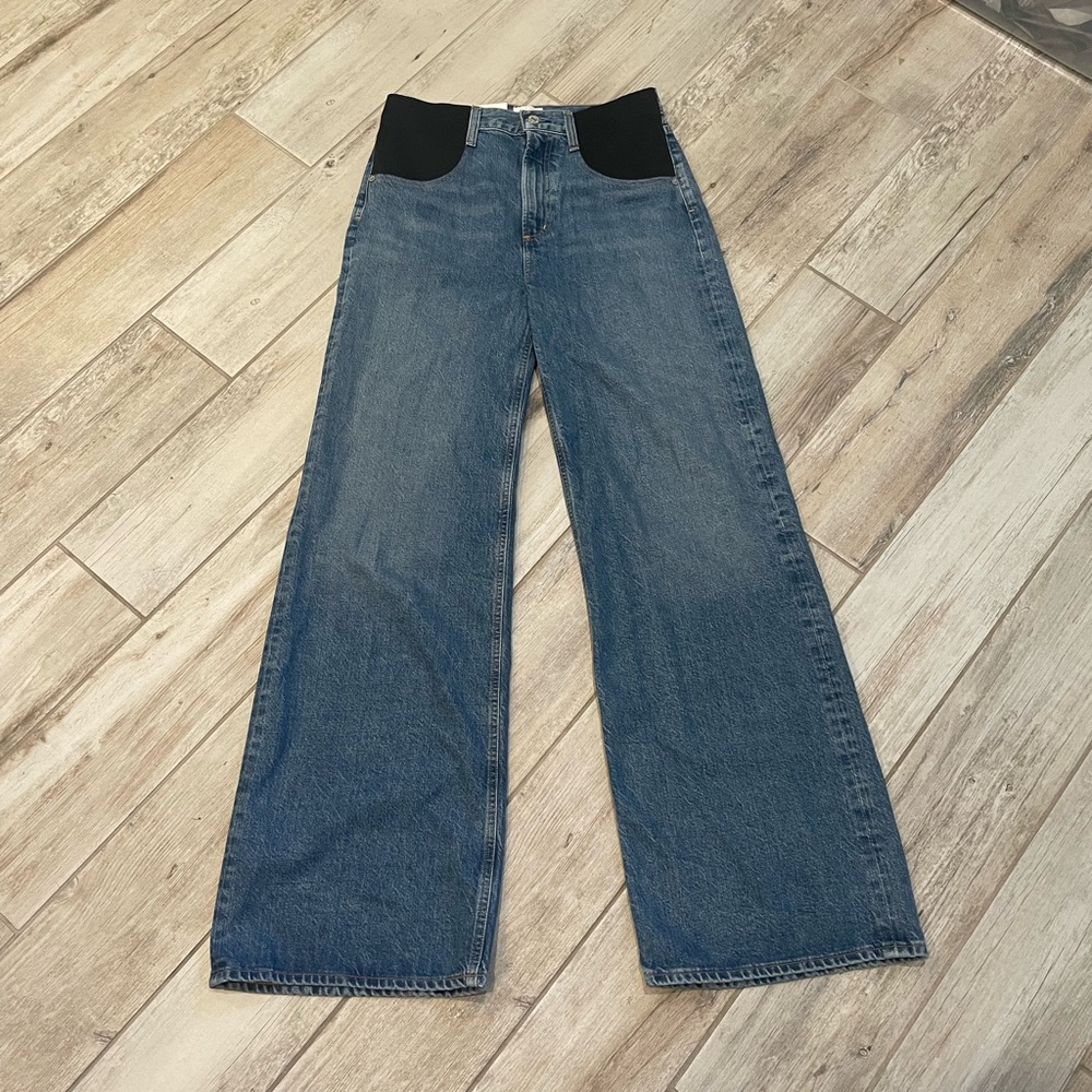 Citizens Of Humanity wide leg Paloma maternity jeans size 27 medium wash